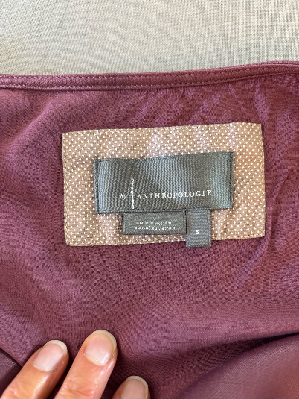 Anthropologie Bias Slip Dress Plum Purple Cowl Neck Viscose Midi Y2K Small - Picture 5 of 8